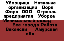 Уборщица › Название организации ­ Ворк Форс, ООО › Отрасль предприятия ­ Уборка › Минимальный оклад ­ 24 000 - Все города Работа » Вакансии   . Амурская обл.